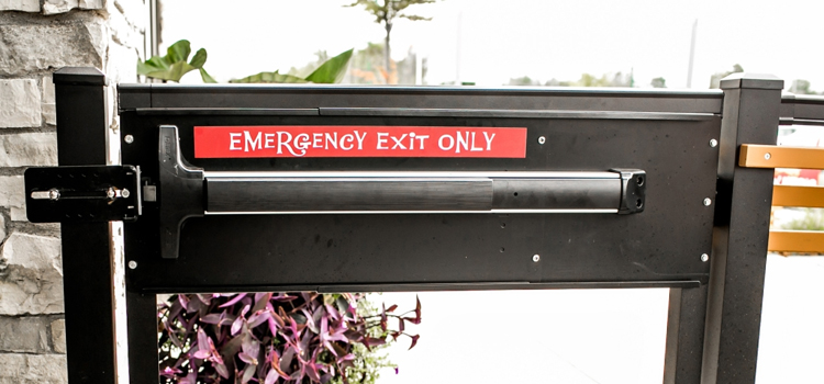emergency push bar installation in Emeryville